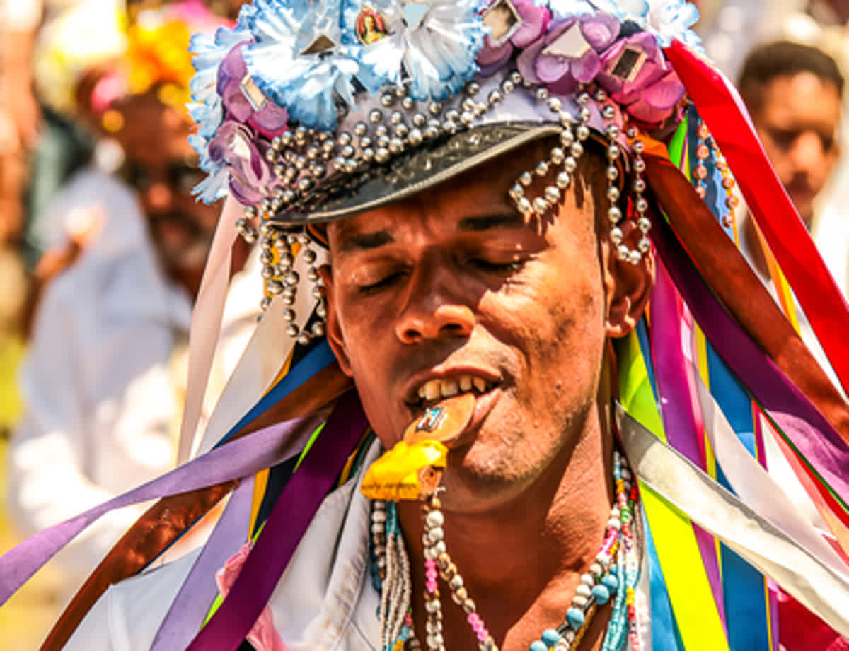 Folião do congado em Ouro Preto